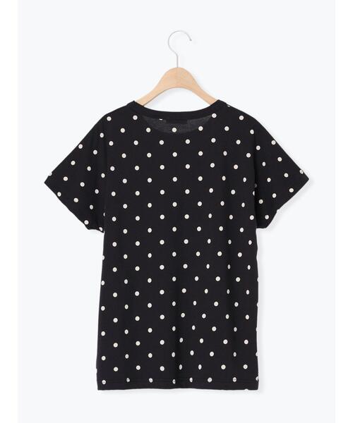 Samansa Mos2(サマンサ モスモス)の「【オーガニックコットン】ドット柄Tシャツ(Tシャツ/カットソー・レディース・ブラック/ブラウン/オフホワイト・F)」の21枚目の写真