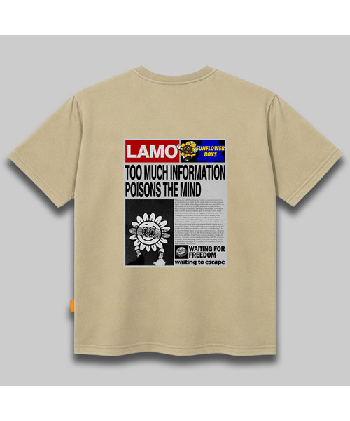 LLAMO(エラモ)の「ラモペーパー 半袖Tシャツ 男女共用 ビッグサイズ(Tシャツ/カットソー・メンズ・ホワイト/チャコールグレー/ブラック/ベージュ・SMALL/MEDIUM/LARGE/X-LARGE/2XL/4XL/3XL)」の4枚目の写真