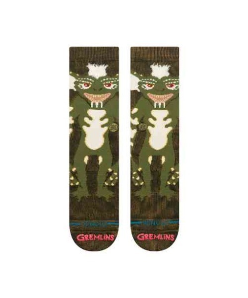 STANCE(スタンス)の「STANCE/スタンス ソックス "グレムリン(Gremlins)コラボモデル" STRIPE GREMLINS CREW A555C26STR(ソックス/靴下・メンズ・カーキ・L/M)」の2枚目の写真