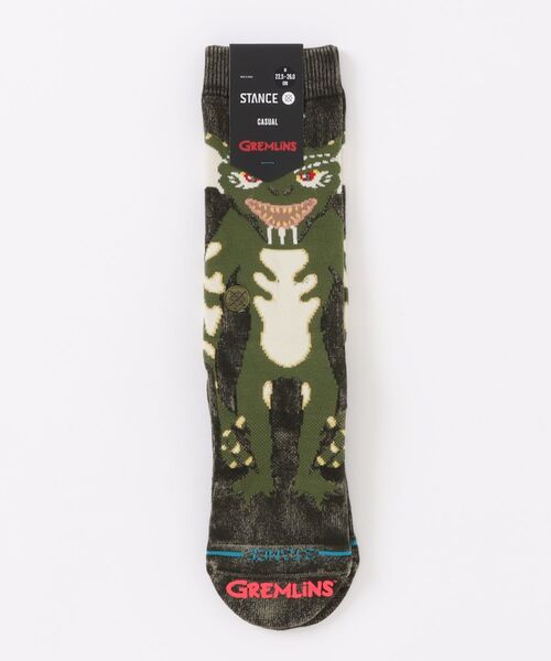 STANCE(スタンス)の「STANCE/スタンス ソックス "グレムリン(Gremlins)コラボモデル" STRIPE GREMLINS CREW A555C26STR(ソックス/靴下・メンズ・カーキ・L/M)」の5枚目の写真