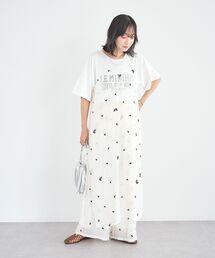 花柄刺繍キャミワンピース