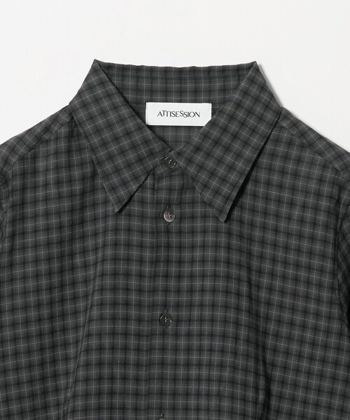 ATTISESSION(アティセッション)の「<ATTISESSION>コットン スリムシャツ(シャツ/ブラウス・レディース・ホワイト/ダークグリーン・FREE)」の14枚目の写真