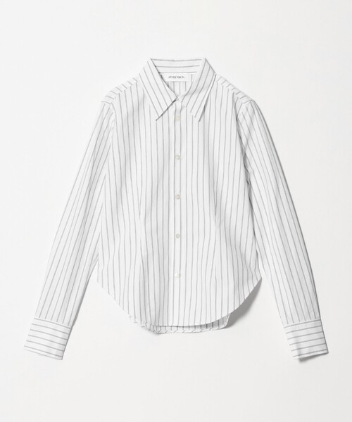 ATTISESSION(アティセッション)の「<ATTISESSION>コットン スリムシャツ(シャツ/ブラウス・レディース・ホワイト/ダークグリーン・FREE)」の18枚目の写真