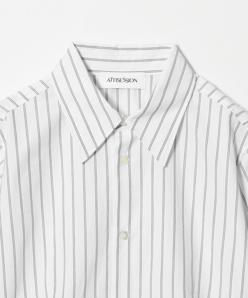 ATTISESSION(アティセッション)の「<ATTISESSION>コットン スリムシャツ(シャツ/ブラウス・レディース・ホワイト/ダークグリーン・FREE)」の19枚目の写真
