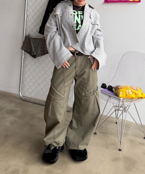 SHAGGIE(シャギー)の「裏起毛スウェットジャケット(その他アウター・レディース・ブラック/ブラウン/グレー・FREE)」の13枚目の写真