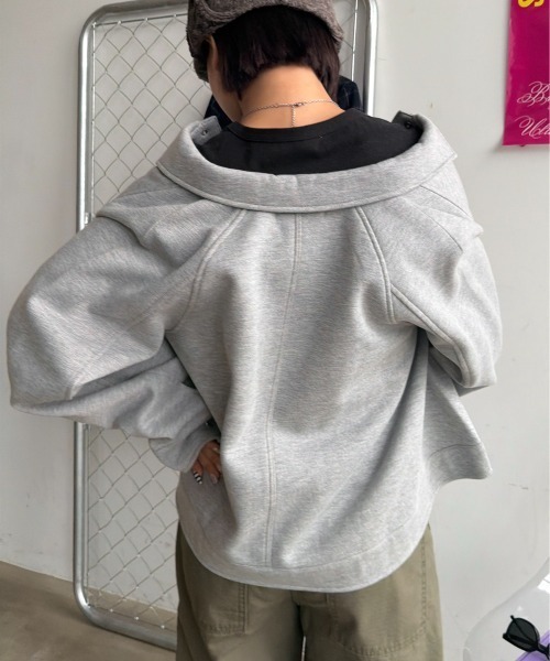 SHAGGIE(シャギー)の「裏起毛スウェットジャケット(その他アウター・レディース・ブラック/ブラウン/グレー・FREE)」の12枚目の写真