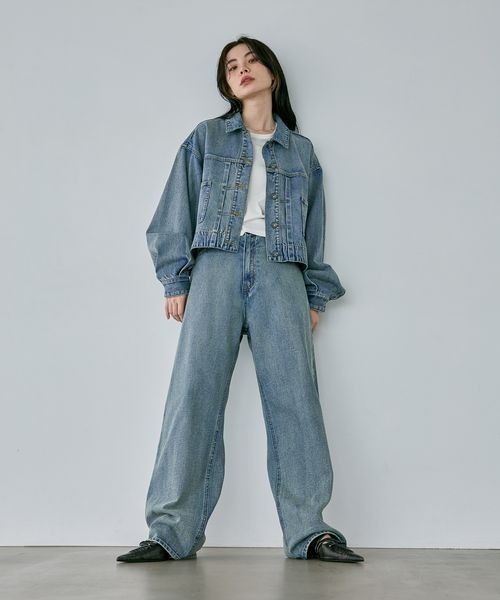 JEANASIS(ジーナシス)の「デニムワイドストレートパンツ/1043298(デニムパンツ・レディース・ブルー/ブラック・SMALL/MEDIUM)」の11枚目の写真