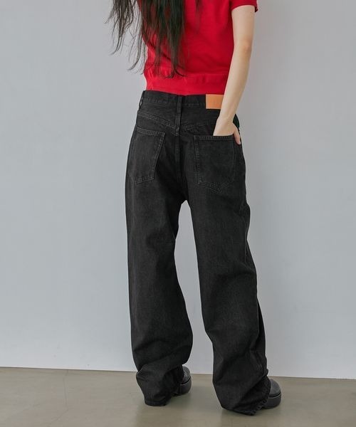 JEANASIS(ジーナシス)の「デニムワイドストレートパンツ/1043298(デニムパンツ・レディース・ブルー/ブラック・SMALL/MEDIUM)」の7枚目の写真
