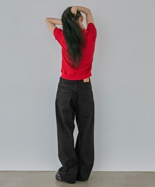 JEANASIS(ジーナシス)の「デニムワイドストレートパンツ/1043298(デニムパンツ・レディース・ブルー/ブラック・SMALL/MEDIUM)」の6枚目の写真