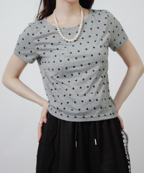 NYLAUS(ナイラス)の「【SG】ドット シアーTシャツ 半袖(Tシャツ/カットソー・レディース・ブラック/グレー/オフホワイト・M)」の17枚目の写真