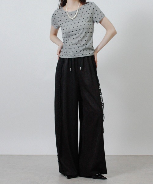 NYLAUS(ナイラス)の「【SG】ドット シアーTシャツ 半袖(Tシャツ/カットソー・レディース・ブラック/グレー/オフホワイト・M)」の19枚目の写真