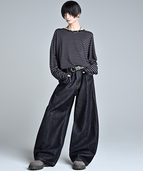 ADRER(アドラー)の「U neck compact silhouette long T / UネックコンパクトシルエットロンT(抗菌防臭機能)(Tシャツ/カットソー・メンズ・ホワイト/ブラック/グレー系1・XS/M/S/L)」の10枚目の写真