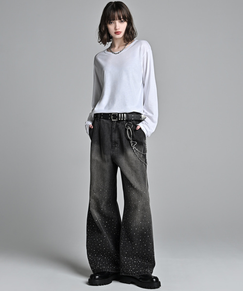 ADRER(アドラー)の「U neck compact silhouette long T / UネックコンパクトシルエットロンT(抗菌防臭機能)(Tシャツ/カットソー・メンズ・ホワイト/ブラック/グレー系1・XS/M/S/L)」の5枚目の写真