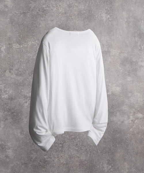ADRER(アドラー)の「U neck compact silhouette long T / UネックコンパクトシルエットロンT(抗菌防臭機能)(Tシャツ/カットソー・メンズ・ホワイト/ブラック/グレー系1・XS/M/S/L)」の14枚目の写真