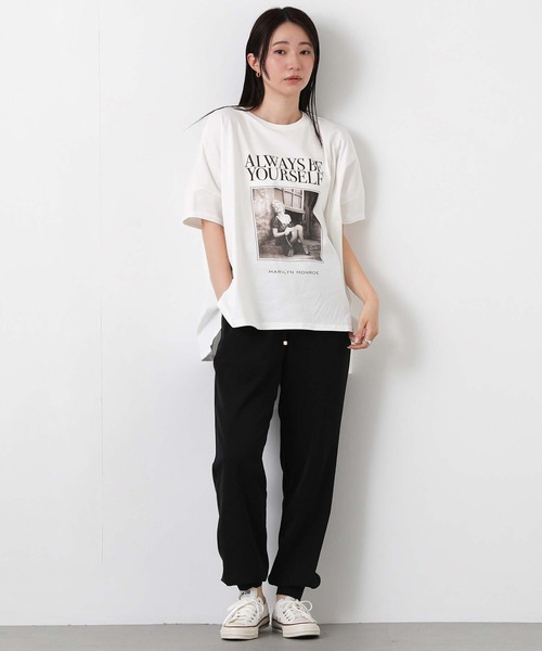 Gready Brilliant（グレディブリリアン）の「裾リブジョガーパンツ（その他パンツ・レディース・ブラック/アイボリー・38/36）」の3枚目の写真