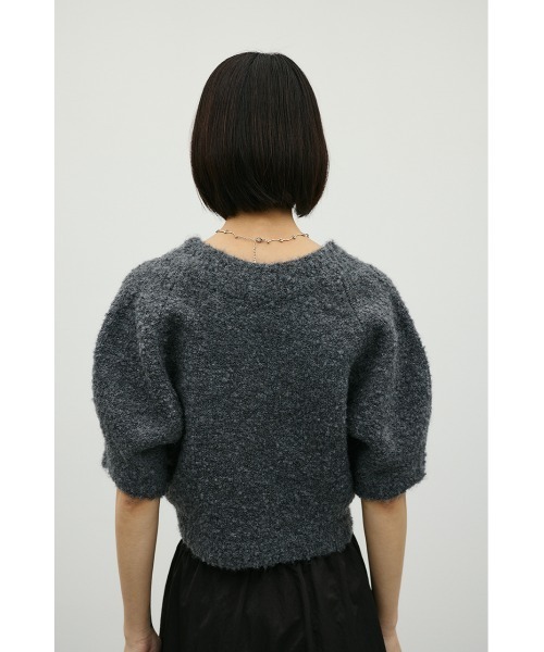 STYLEMIXER（スタイルミキサー）の「ブークレーショートニット（ニット/セーター・レディース・ベージュ/チャコールグレー/サックスブルー・FREE）」の9枚目の写真