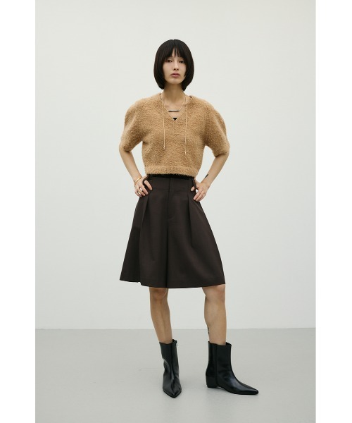STYLEMIXER（スタイルミキサー）の「ブークレーショートニット（ニット/セーター・レディース・ベージュ/チャコールグレー/サックスブルー・FREE）」の16枚目の写真