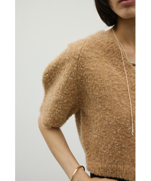STYLEMIXER（スタイルミキサー）の「ブークレーショートニット（ニット/セーター・レディース・ベージュ/チャコールグレー/サックスブルー・FREE）」の20枚目の写真