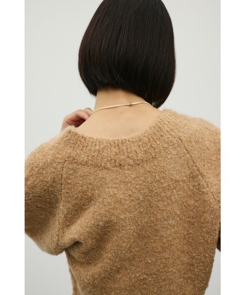 STYLEMIXER（スタイルミキサー）の「ブークレーショートニット（ニット/セーター・レディース・ベージュ/チャコールグレー/サックスブルー・FREE）」の21枚目の写真