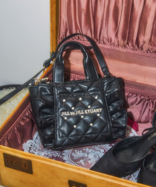 JILL by JILL STUART(ジルバイジルスチュアート)の「<フリルトートミニ>キルティングパールバッグ(ショルダーバッグ・レディース・ホワイト/ブラック/ピンク・FREE)」の7枚目の写真