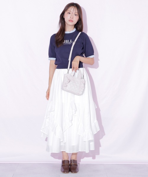 JILL by JILL STUART(ジルバイジルスチュアート)の「<フリルトートミニ>キルティングパールバッグ(ショルダーバッグ・レディース・ホワイト/ブラック/ピンク・FREE)」の13枚目の写真