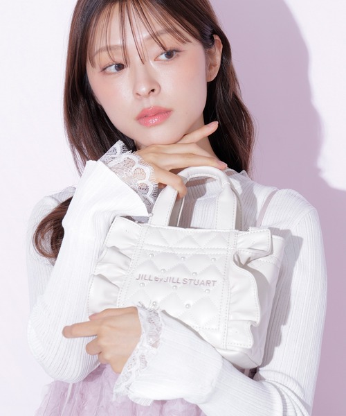 JILL by JILL STUART(ジルバイジルスチュアート)の「<フリルトートミニ>キルティングパールバッグ(ショルダーバッグ・レディース・ホワイト/ブラック/ピンク・FREE)」の16枚目の写真