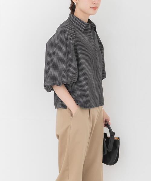 URBAN RESEARCH（アーバンリサーチ）の「グラフチェック袖ボリュームシャツ（シャツ/ブラウス・レディース・ブラウン系その他/ブラック系その他・FREE）」の19枚目の写真