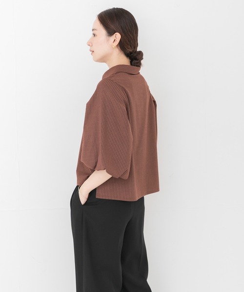 URBAN RESEARCH（アーバンリサーチ）の「グラフチェック袖ボリュームシャツ（シャツ/ブラウス・レディース・ブラウン系その他/ブラック系その他・FREE）」の11枚目の写真