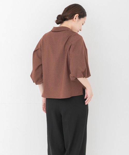 URBAN RESEARCH（アーバンリサーチ）の「グラフチェック袖ボリュームシャツ（シャツ/ブラウス・レディース・ブラウン系その他/ブラック系その他・FREE）」の12枚目の写真