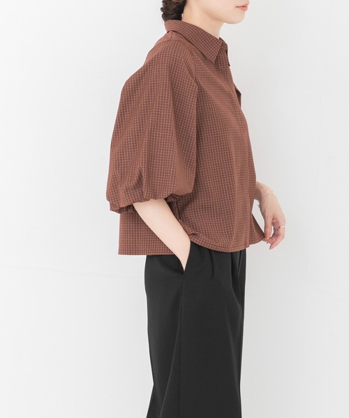 URBAN RESEARCH（アーバンリサーチ）の「グラフチェック袖ボリュームシャツ（シャツ/ブラウス・レディース・ブラウン系その他/ブラック系その他・FREE）」の13枚目の写真