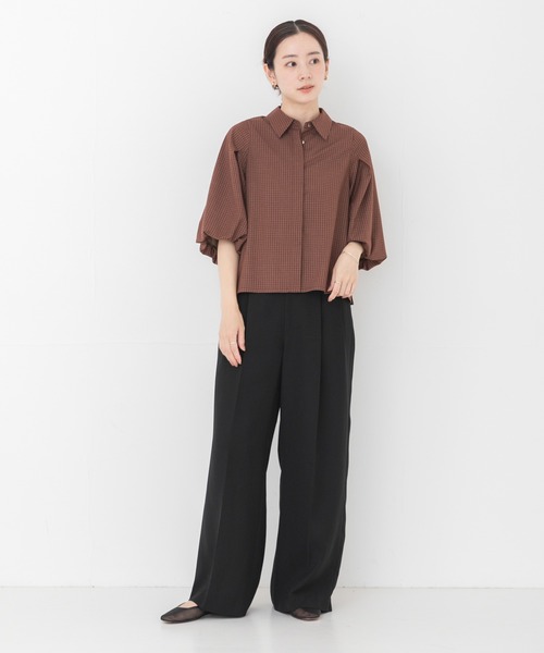 URBAN RESEARCH（アーバンリサーチ）の「グラフチェック袖ボリュームシャツ（シャツ/ブラウス・レディース・ブラウン系その他/ブラック系その他・FREE）」の15枚目の写真