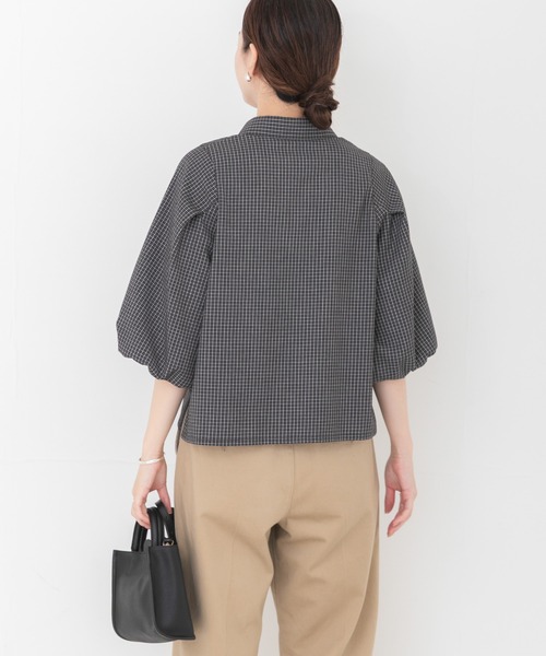 URBAN RESEARCH（アーバンリサーチ）の「グラフチェック袖ボリュームシャツ（シャツ/ブラウス・レディース・ブラウン系その他/ブラック系その他・FREE）」の7枚目の写真