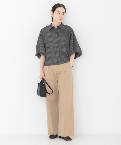 URBAN RESEARCH（アーバンリサーチ）の「グラフチェック袖ボリュームシャツ（シャツ/ブラウス・レディース・ブラウン系その他/ブラック系その他・FREE）」の8枚目の写真
