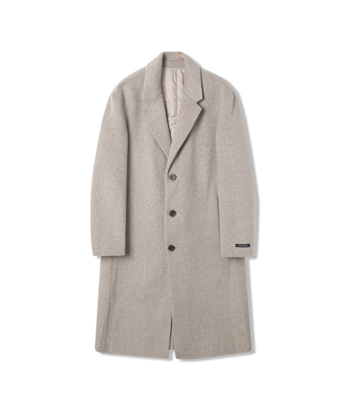 ADHOC(アドホック)の「男性シングルスリーボタンハンドメイドコート (M-BEIGE) (HAAHC1A)(チェスターコート・メンズ・その他・105/100/95)」の1枚目の写真