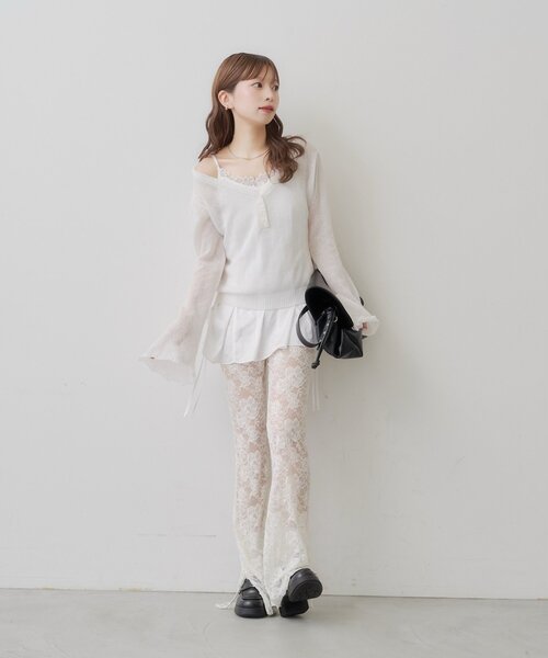 Kastane(カスタネ)の「【SAWAMOTO企画】SOLASE KNIT&CAMI SET(ニット/セーター・レディース・ブラウン/アイボリー・FREE)」の5枚目の写真