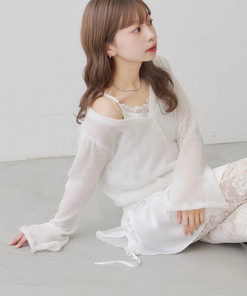 Kastane(カスタネ)の「【SAWAMOTO企画】SOLASE KNIT&CAMI SET(ニット/セーター・レディース・ブラウン/アイボリー・FREE)」の6枚目の写真