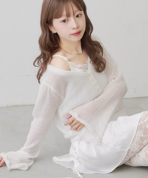 Kastane(カスタネ)の「【SAWAMOTO企画】SOLASE KNIT&CAMI SET(ニット/セーター・レディース・ブラウン/アイボリー・FREE)」の9枚目の写真