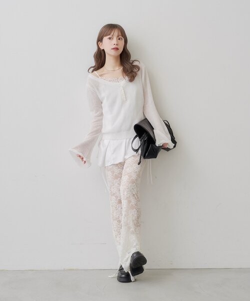 Kastane(カスタネ)の「【SAWAMOTO企画】SOLASE KNIT&CAMI SET(ニット/セーター・レディース・ブラウン/アイボリー・FREE)」の10枚目の写真