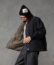REVI CAST MADE（レヴィキャストメイド）の「REVI CAST MADE レビキャストメイド Leopard Boa Lining Flight Blouson（ブルゾン）」