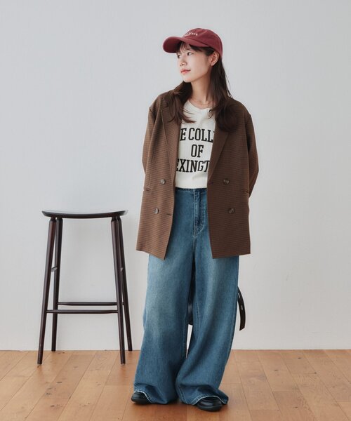 DISCOAT(ディスコート)の「【Enlude】カレッジロゴロンT《ユニセックス》(Tシャツ/カットソー・レディース・オフホワイト/チャコールグレー/バーガンディー・LARGE/MEDIUM)」の6枚目の写真