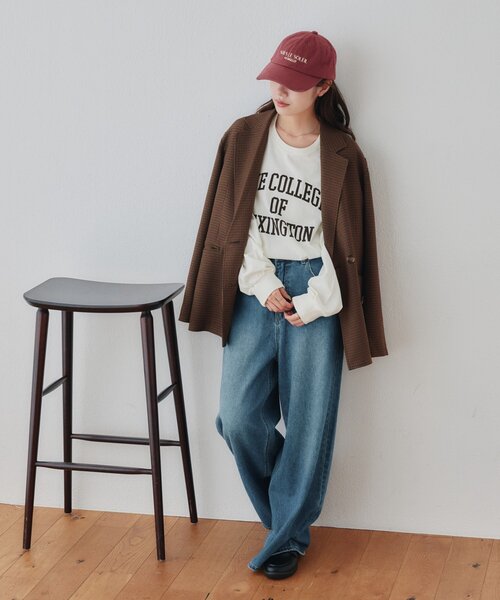 DISCOAT(ディスコート)の「【Enlude】カレッジロゴロンT《ユニセックス》(Tシャツ/カットソー・レディース・オフホワイト/チャコールグレー/バーガンディー・LARGE/MEDIUM)」の10枚目の写真