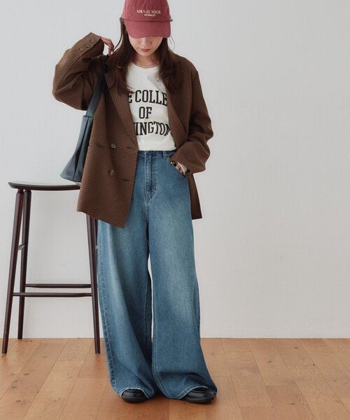 DISCOAT(ディスコート)の「【Enlude】カレッジロゴロンT《ユニセックス》(Tシャツ/カットソー・レディース・オフホワイト/チャコールグレー/バーガンディー・LARGE/MEDIUM)」の11枚目の写真