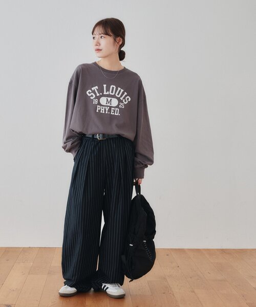 DISCOAT(ディスコート)の「【Enlude】カレッジロゴロンT《ユニセックス》(Tシャツ/カットソー・レディース・オフホワイト/チャコールグレー/バーガンディー・LARGE/MEDIUM)」の17枚目の写真