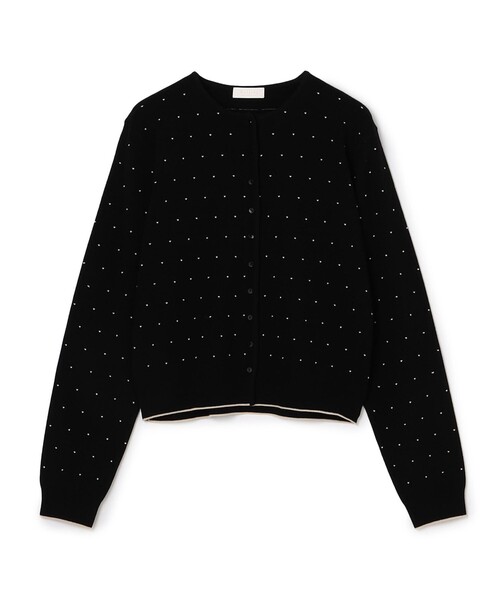 BALLSEY（ボールジィ）の「カラードット クルーネックカーディガン（カーディガン/ボレロ・レディース・ブラック系その他/ボルドー・S）」の2枚目の写真