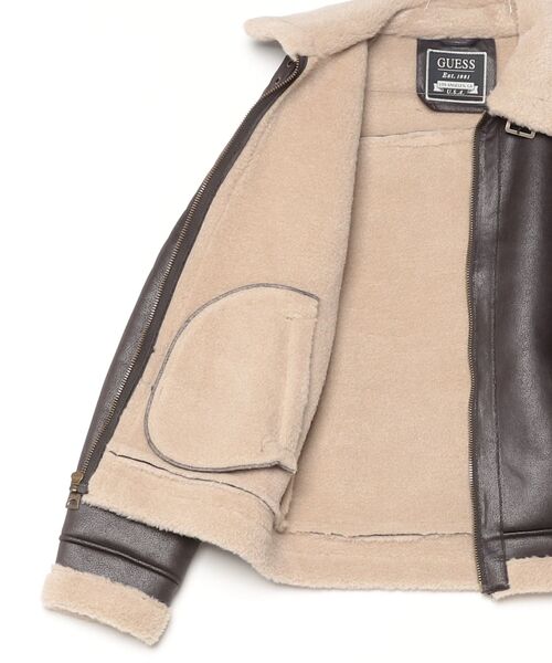 Guess(ゲス)の「SHEARLING Jacket ジャケット ムートンジャケット(ムートンコート・メンズ・ダークブラウン・X-LARGE/LARGE/MEDIUM/SMALL)」の8枚目の写真
