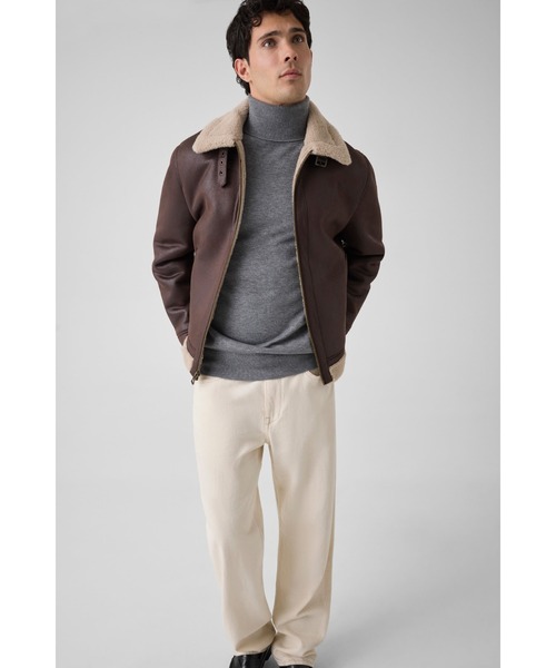 Guess(ゲス)の「SHEARLING Jacket ジャケット ムートンジャケット(ムートンコート・メンズ・ダークブラウン・X-LARGE/LARGE/MEDIUM/SMALL)」の3枚目の写真