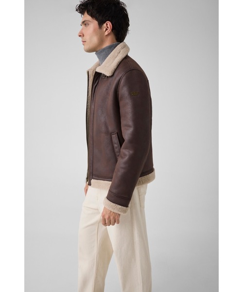 Guess(ゲス)の「SHEARLING Jacket ジャケット ムートンジャケット(ムートンコート・メンズ・ダークブラウン・X-LARGE/LARGE/MEDIUM/SMALL)」の4枚目の写真