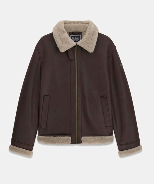 Guess(ゲス)の「SHEARLING Jacket ジャケット ムートンジャケット(ムートンコート・メンズ・ダークブラウン・X-LARGE/LARGE/MEDIUM/SMALL)」の5枚目の写真