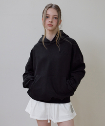 Back Rose Embroidery Hoodie [Black]