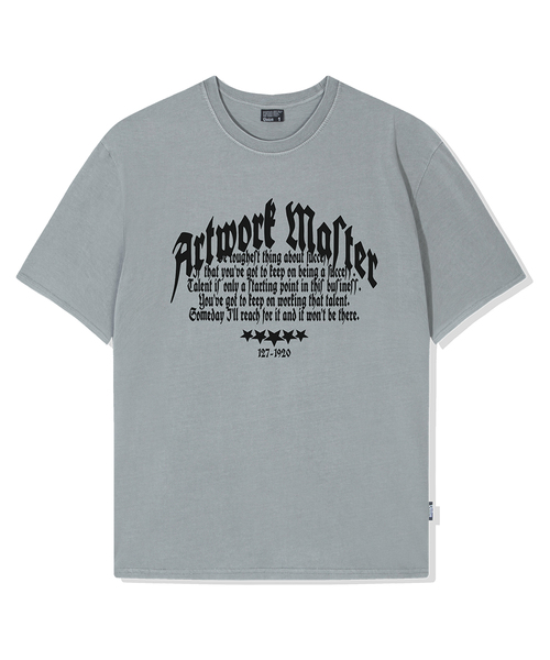 QUTON(ク―トン)の「アトリックピグメントオーバーサイズ半袖Tシャツ(Tシャツ/カットソー・レディース・チャコール/ブラック/ライトグレー・1/2)」の1枚目の写真